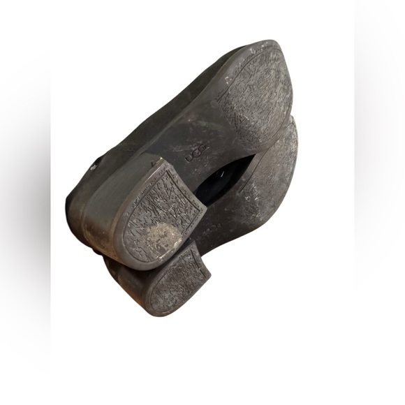 UGG "Darcie" Black Leather Knee High Riding Boots Size 9.5 - Picture 9 of 9